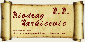 Miodrag Markićević vizit kartica